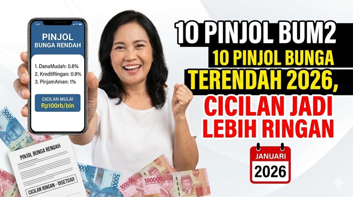 10 Pinjol Bunga Terendah 2026, Cicilan Jadi Lebih Ringan