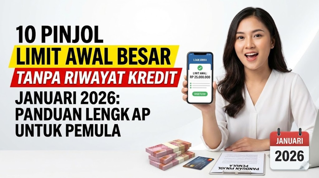 10 Pinjol Limit Awal Besar Tanpa Riwayat Kredit Januari 2026: Panduan Lengkap untuk Pemula