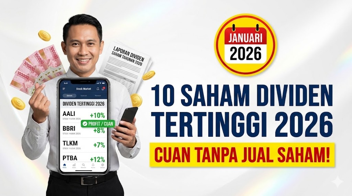 10 Saham Dividen Tertinggi 2026, Cuan Tanpa Jual Saham!