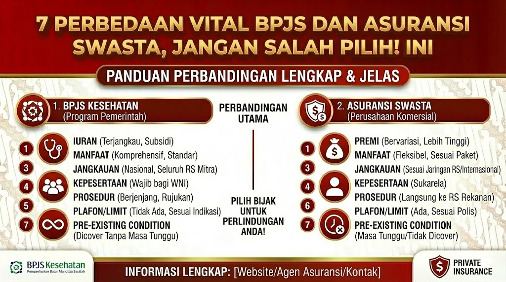 7 Perbedaan Vital BPJS dan Asuransi Swasta, Jangan Salah Pilih! Ini
