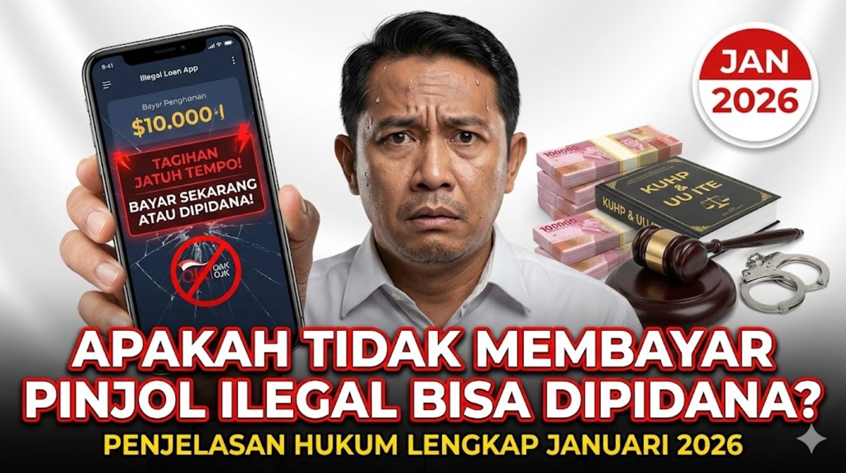 Apakah Tidak Membayar Pinjol Ilegal Bisa Dipidana: Penjelasan Hukum Lengkap Januari 2026
