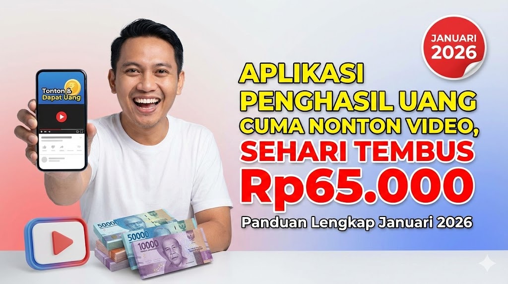 Aplikasi Penghasil Uang Cuma Nonton Video, Sehari Tembus Rp65.000 – Panduan Lengkap Januari 2026