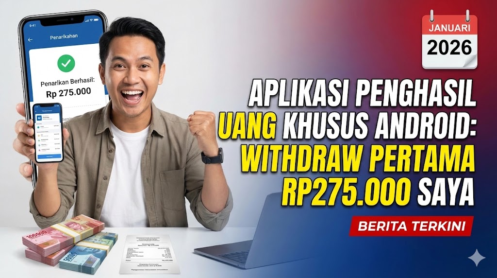 Aplikasi Penghasil Uang Khusus Android: Withdraw Pertama Rp275.000 Saya