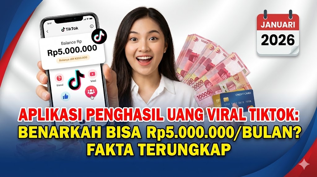 Aplikasi Penghasil Uang Viral TikTok: Benarkah Bisa Rp5.000.000/Bulan?