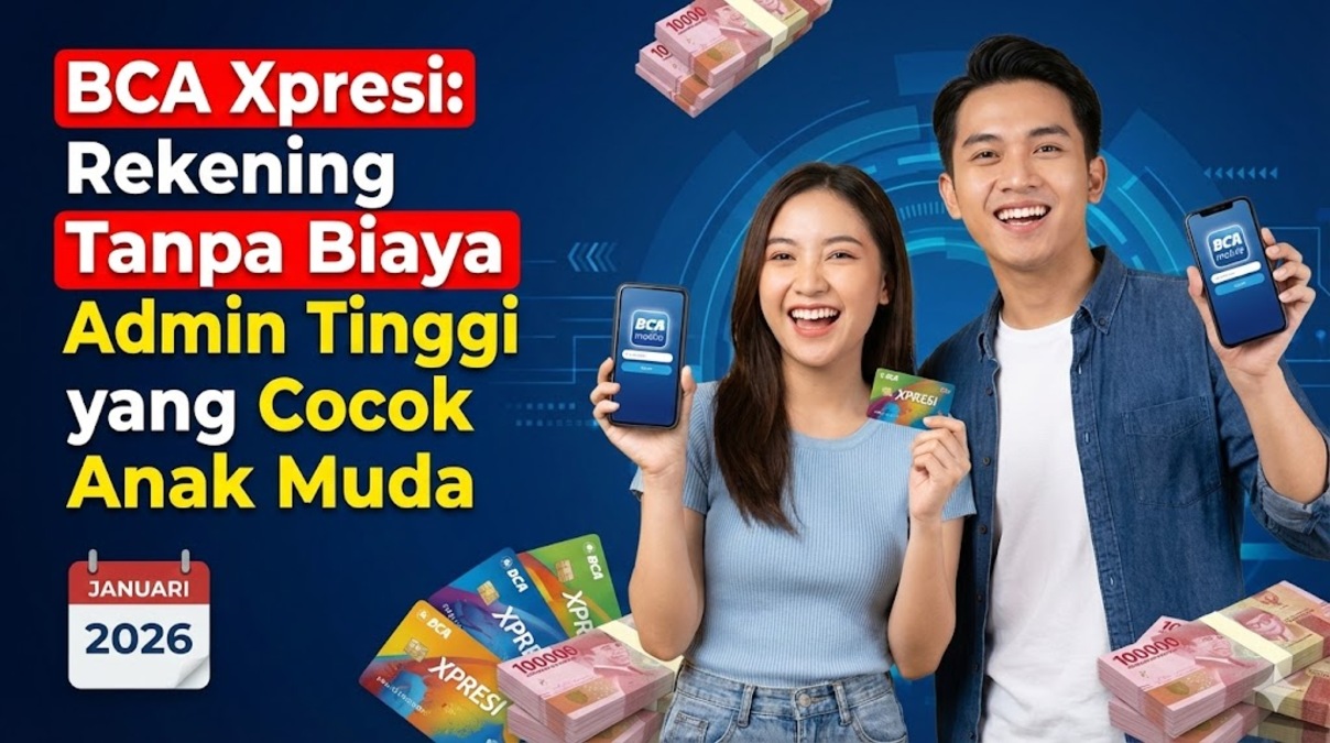 BCA Xpresi: Rekening Tanpa Biaya Admin Tinggi yang Cocok untuk Anak Muda Januari 2026
