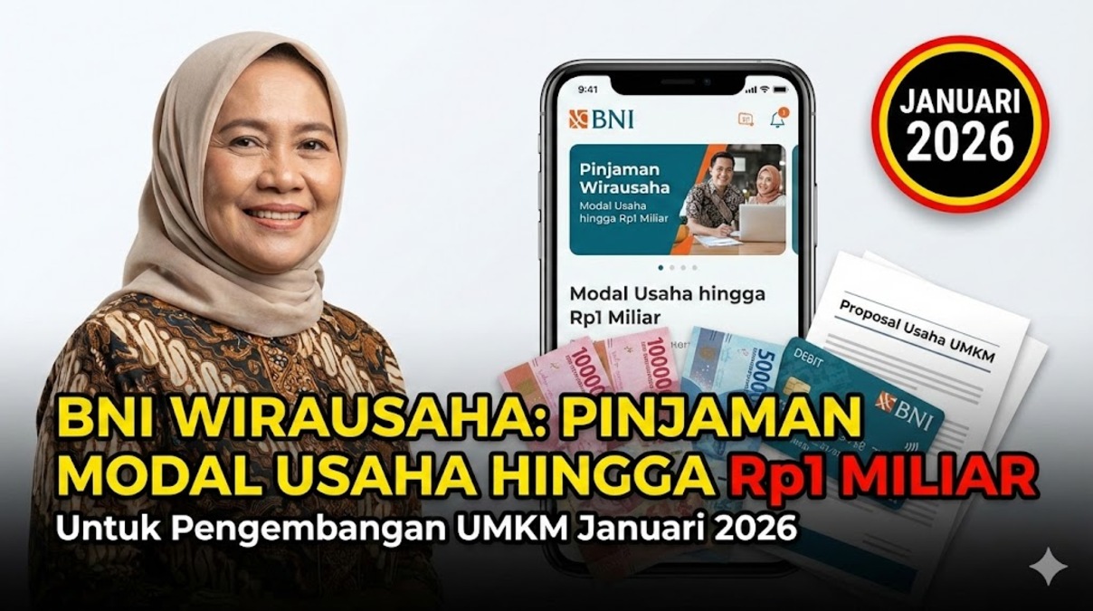 BNI Wirausaha: Pinjaman Modal Usaha hingga Rp1 Miliar untuk Pengembangan UMKM Januari 2026