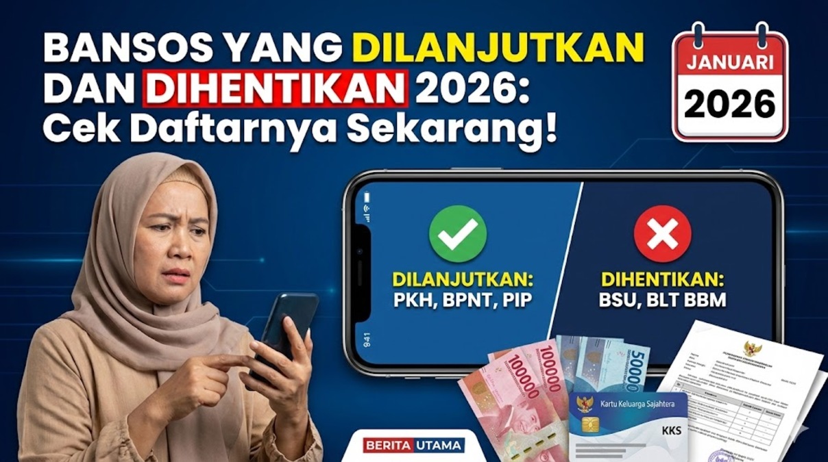 Bansos yang Dilanjutkan dan Dihentikan 2026: Cek Daftarnya Sekarang!