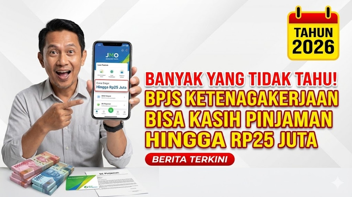 Banyak yang Tidak Tahu! BPJS Ketenagakerjaan Bisa Kasih Pinjaman Hingga Rp25 Juta di Tahun 2026