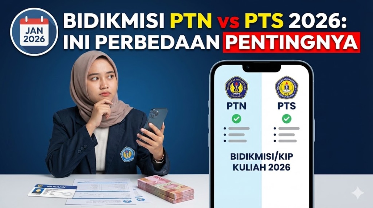 Bidikmisi PTN vs PTS 2026: Ini Perbedaan Pentingnya