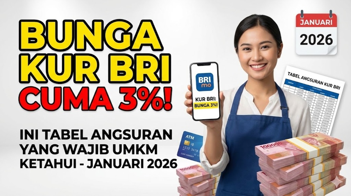 Bunga KUR BRI Cuma 3%! Ini Tabel Angsuran yang Wajib UMKM Ketahui - Januari 2026