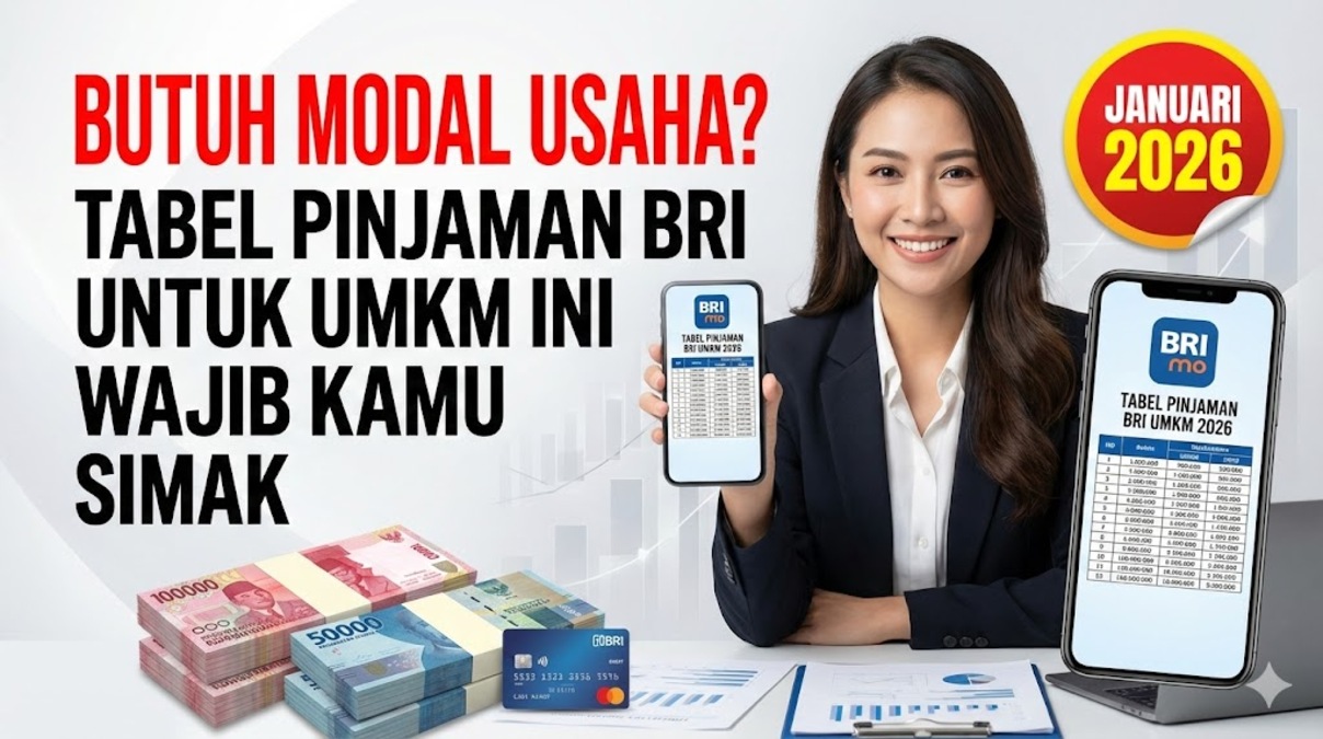 Butuh Modal Usaha? Tabel Pinjaman BRI untuk UMKM Ini Wajib Kamu Simak di Januari 2026