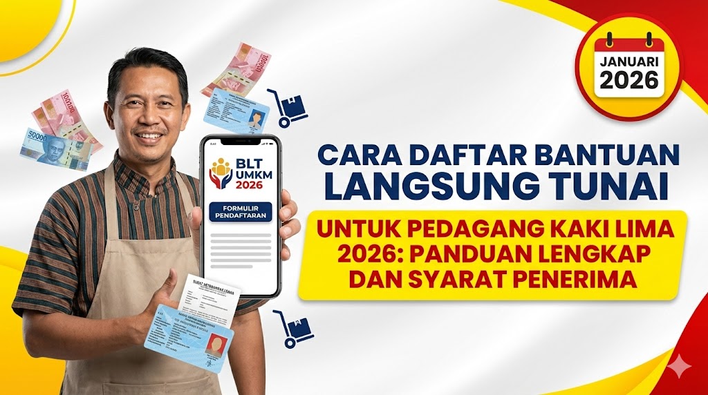 Cara Daftar Bantuan Langsung Tunai untuk Pedagang Kaki Lima 2026: Panduan Lengkap dan Syarat Penerima