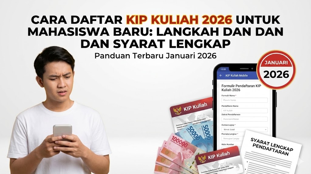 Cara Daftar KIP Kuliah 2026 untuk Mahasiswa Baru: Langkah dan Syarat Lengkap Januari 2026