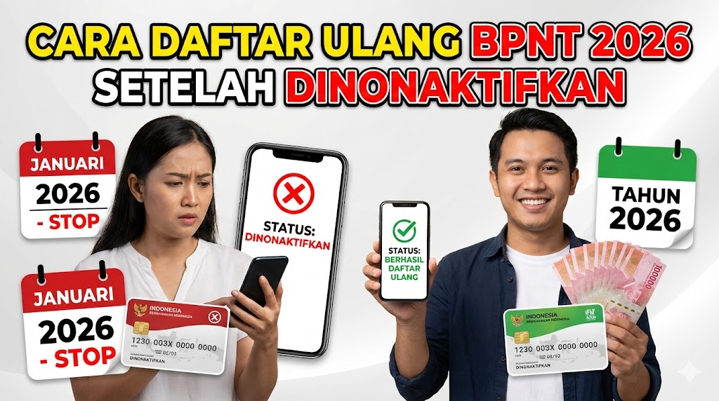 Cara Daftar Ulang BPNT 2026 Setelah Dinonaktifkan dari Daftar Penerima