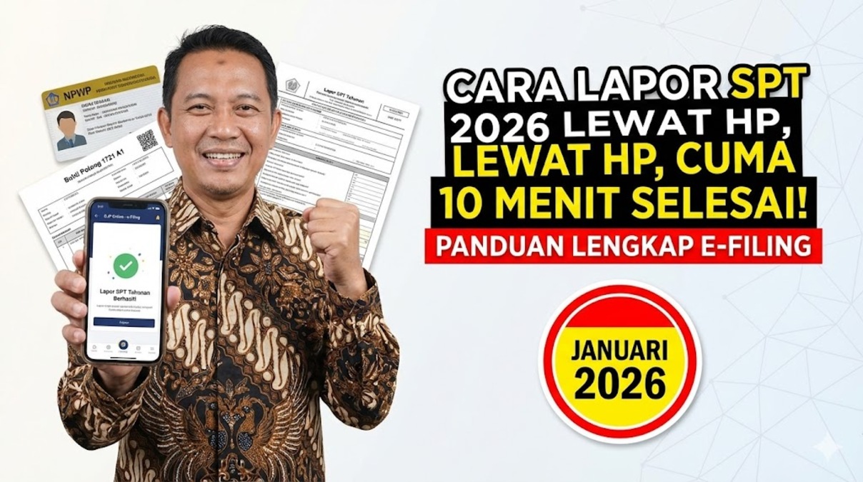 Cara Lapor SPT 2026 Lewat HP, Cuma 10 Menit Selesai! Panduan Lengkap e-Filing