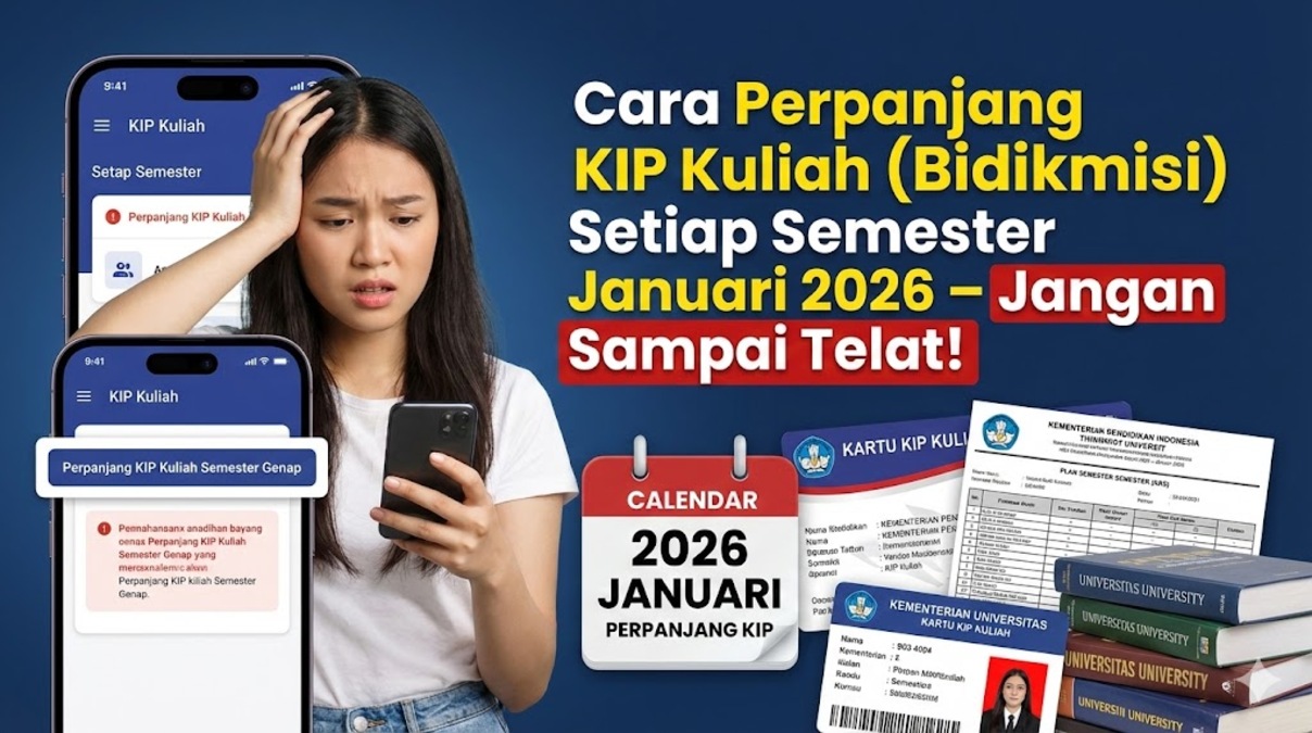 Cara Perpanjang KIP Kuliah (Bidikmisi) Setiap Semester Januari 2026 – Jangan Sampai Telat!