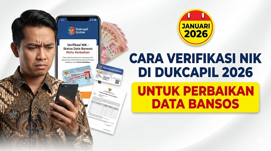 Cara Verifikasi NIK di Dukcapil 2026 untuk Perbaikan Data Bansos