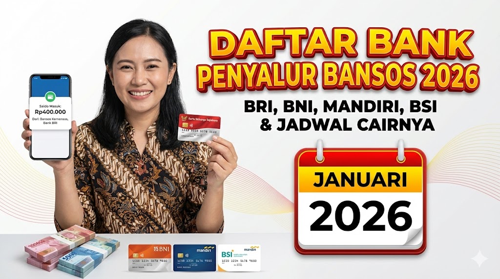 Daftar Bank Penyalur Bansos 2026: BRI, BNI, Mandiri, BSI dan Jadwal Cairnya