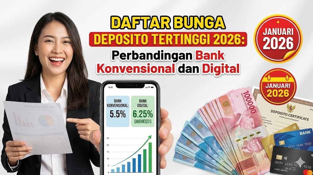 Daftar Bunga Deposito Tertinggi 2026: Perbandingan Bank Konvensional dan Digital