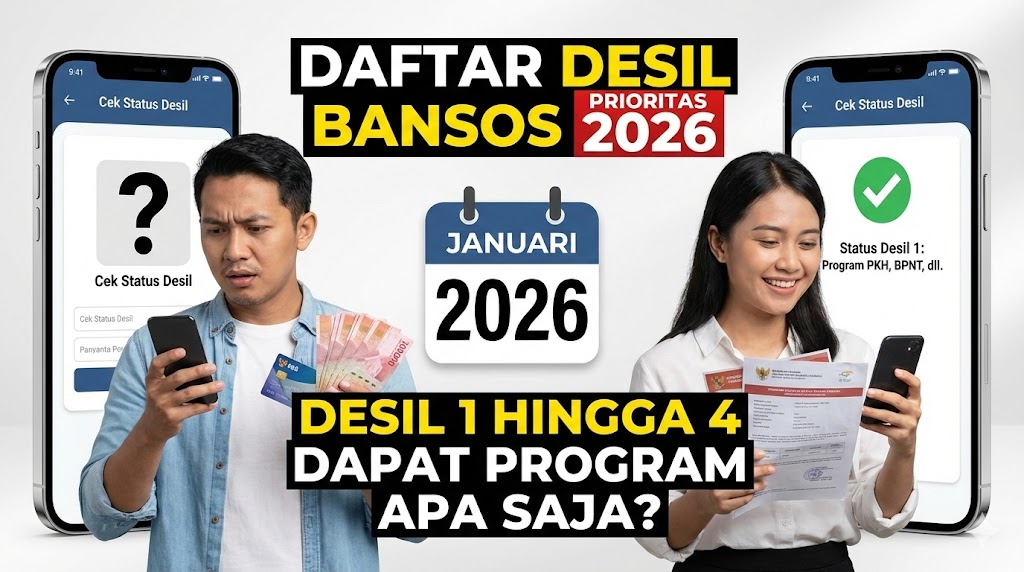 Daftar Desil Prioritas Bansos 2026: Desil 1 hingga 4 Dapat Program Apa Saja?