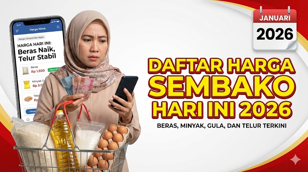 Daftar Harga Sembako Hari Ini 2026: Beras, Minyak, Gula, dan Telur Terkini