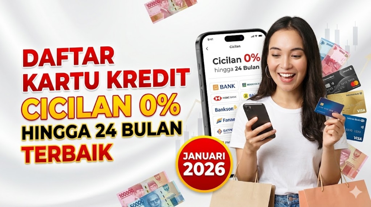 Daftar Kartu Kredit Cicilan 0% hingga 24 Bulan Terbaik Januari 2026