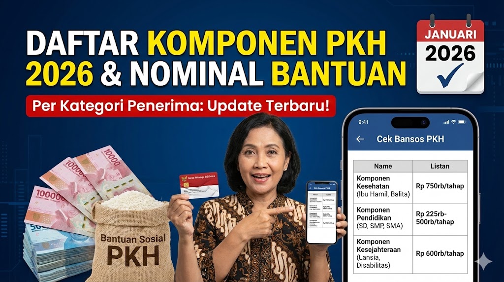 Daftar Komponen PKH 2026 dan Nominal Bantuan per Kategori Penerima