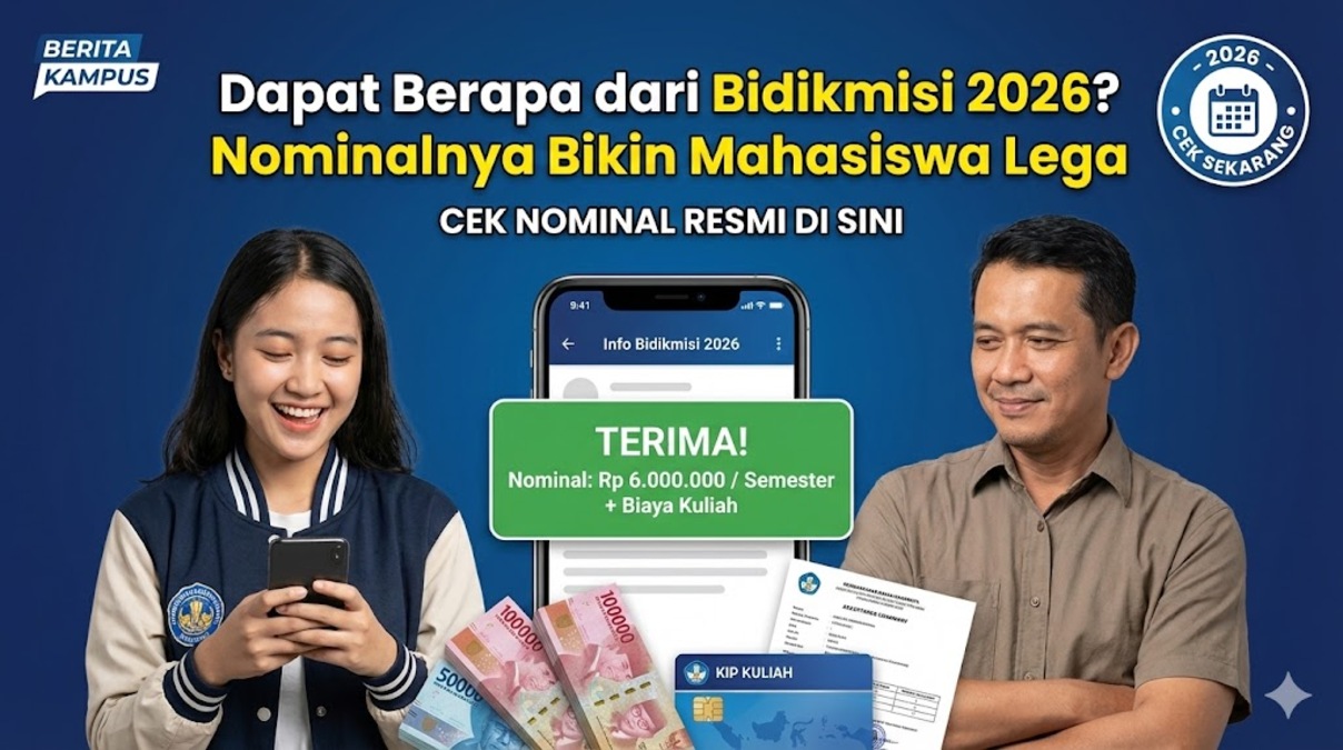 Dapat Berapa dari Bidikmisi 2026? Nominalnya Bikin Mahasiswa Lega