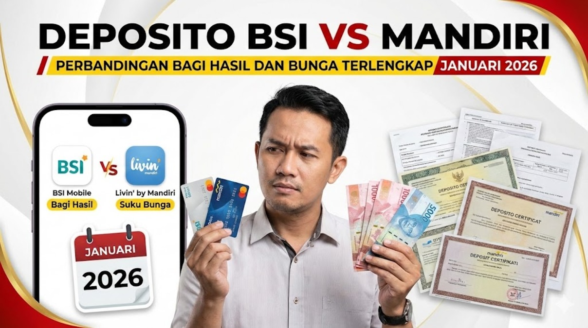 Deposito BSI vs Mandiri: Perbandingan Bagi Hasil dan Bunga Terlengkap Januari 2026