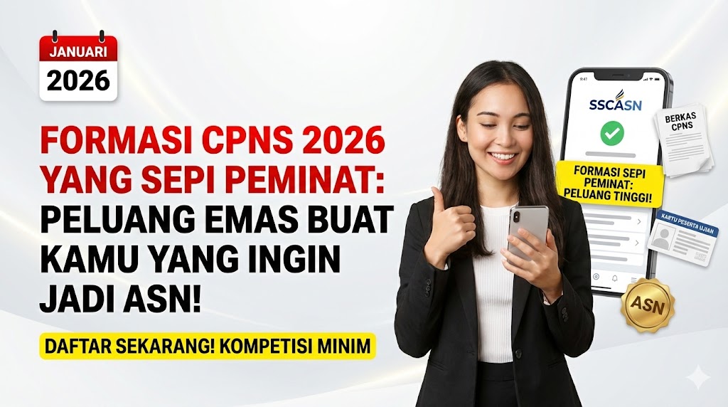 Formasi CPNS 2026 yang Sepi Peminat: Peluang Emas Buat Kamu yang Ingin Jadi ASN!