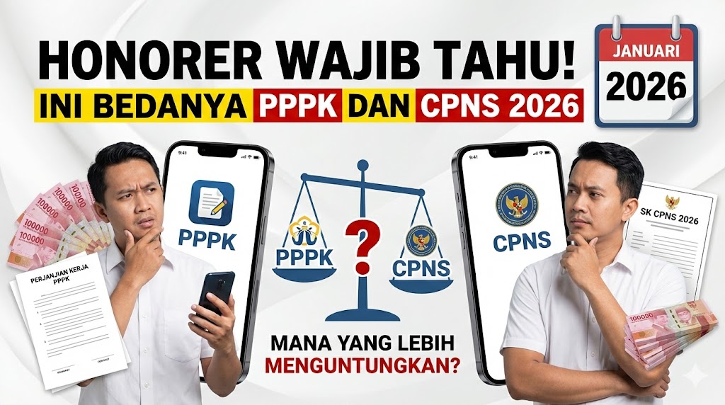 Honorer Wajib Tahu! Ini Bedanya PPPK dan CPNS 2026, Mana yang Lebih Menguntungkan?