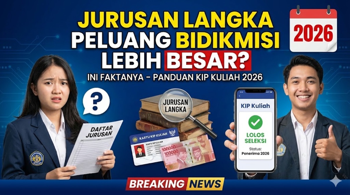 Jurusan Langka Peluang Bidikmisi Lebih Besar? Ini Faktanya – Panduan KIP Kuliah 2026
