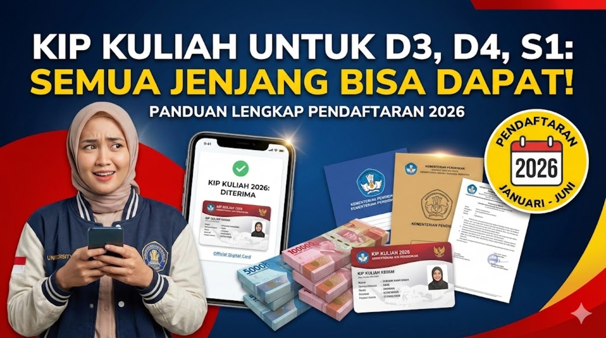 KIP Kuliah untuk D3, D4, S1: Semua Jenjang Bisa Dapat! – Panduan Lengkap Pendaftaran 2026