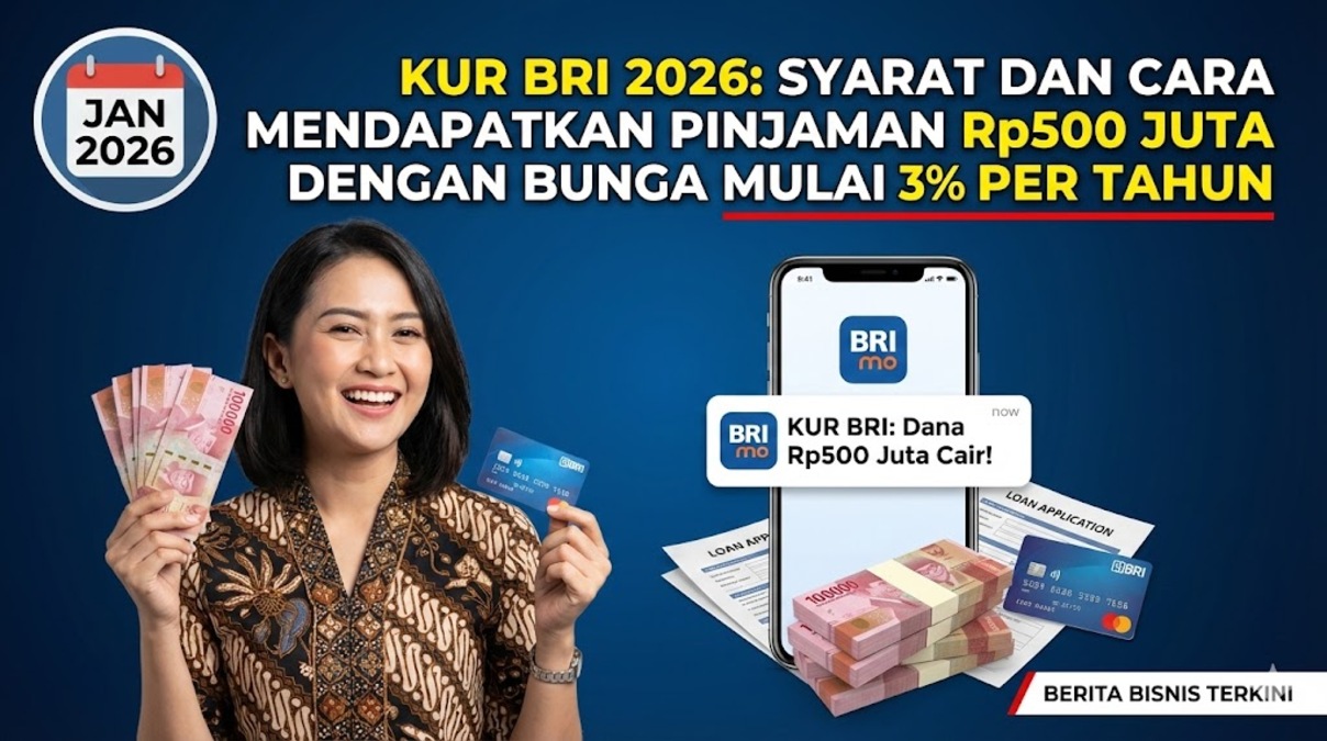KUR BRI 2026: Syarat dan Cara Mendapatkan Pinjaman Rp500 Juta dengan Bunga Mulai 3% per Tahun