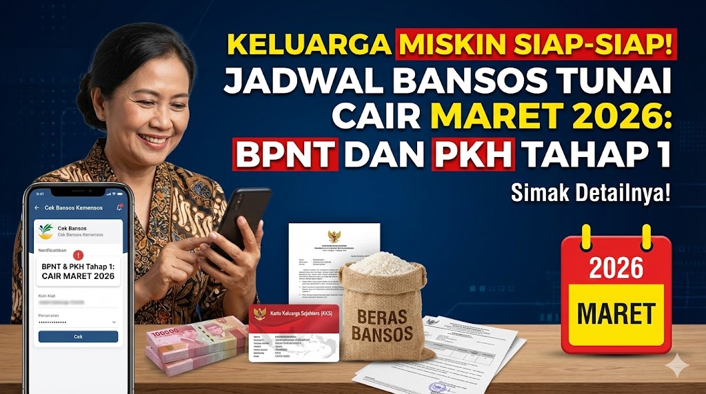 Keluarga Miskin Siap-Siap! Jadwal Bansos Tunai Cair Maret 2026: BPNT dan PKH Tahap 1