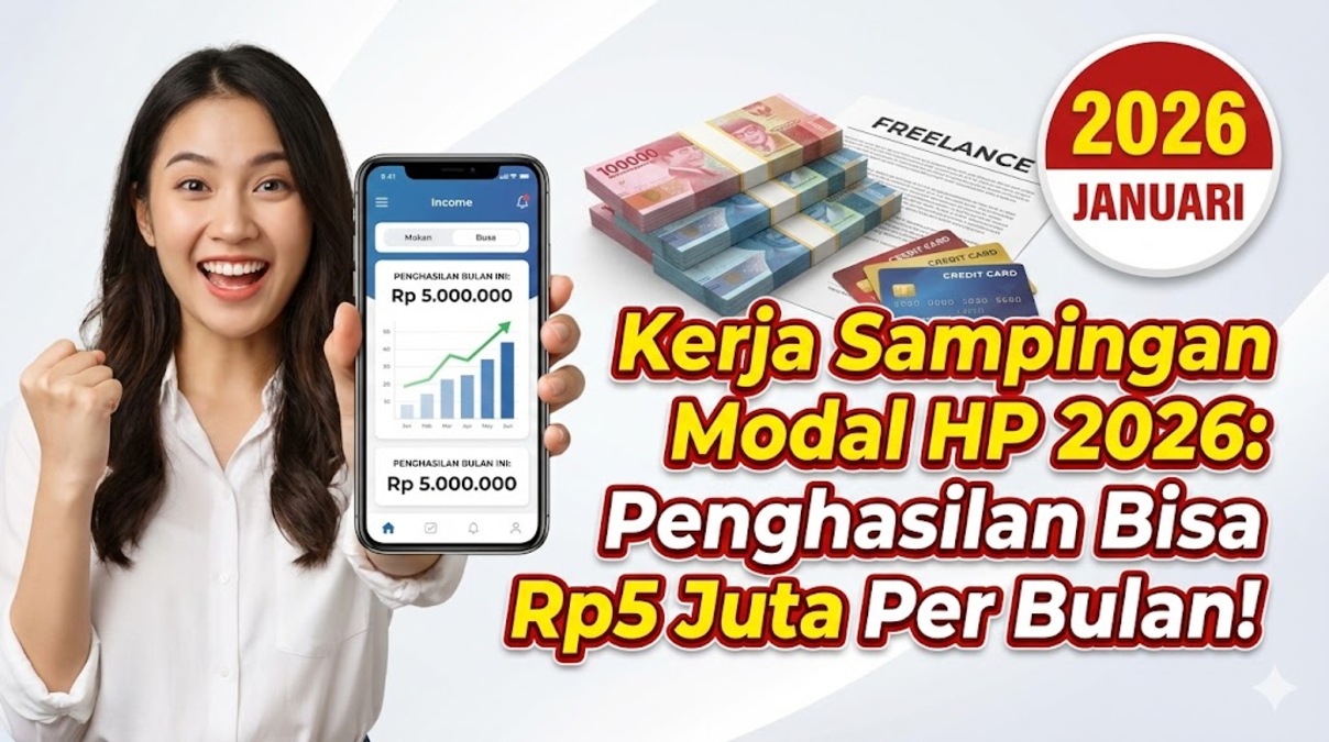 Kerja Sampingan Modal HP 2026: Penghasilan Bisa Rp5 Juta Per Bulan!