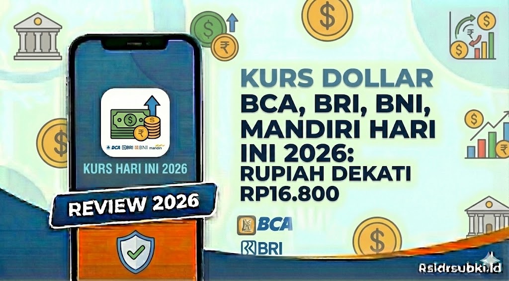 Kurs Dollar BCA, BRI, BNI, Mandiri Hari Ini 2026: Rupiah Dekati Rp16.800
