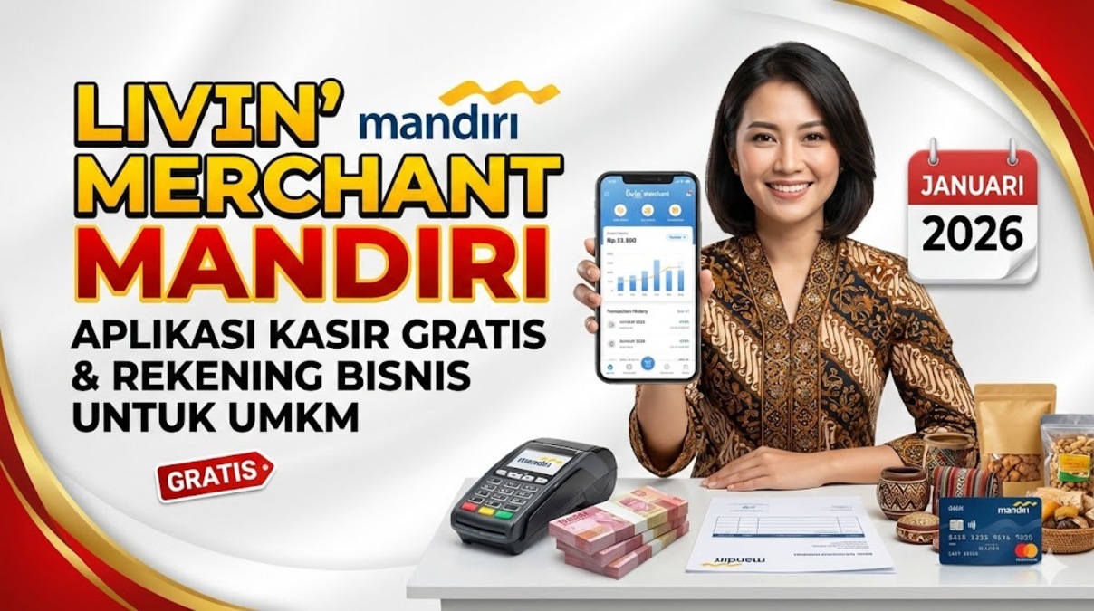 Livin' Merchant Mandiri: Aplikasi Kasir Gratis dengan Rekening Bisnis untuk UMKM Januari 2026