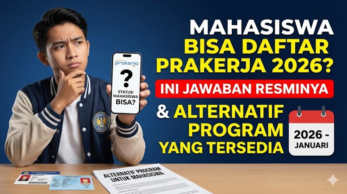 Mahasiswa Bisa Daftar Prakerja 2026? Ini Jawaban Resminya dan Alternatif Program yang Tersedia