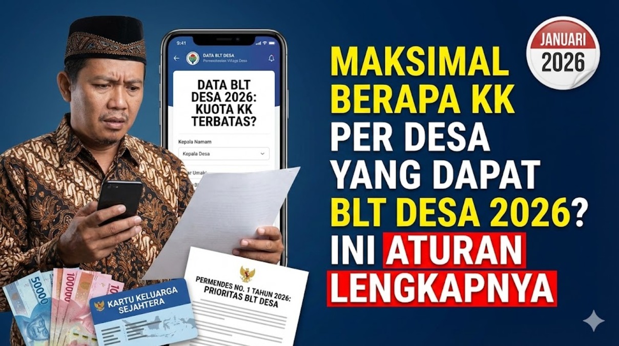Maksimal Berapa KK per Desa yang Dapat BLT Desa 2026? Ini Aturan Lengkapnya