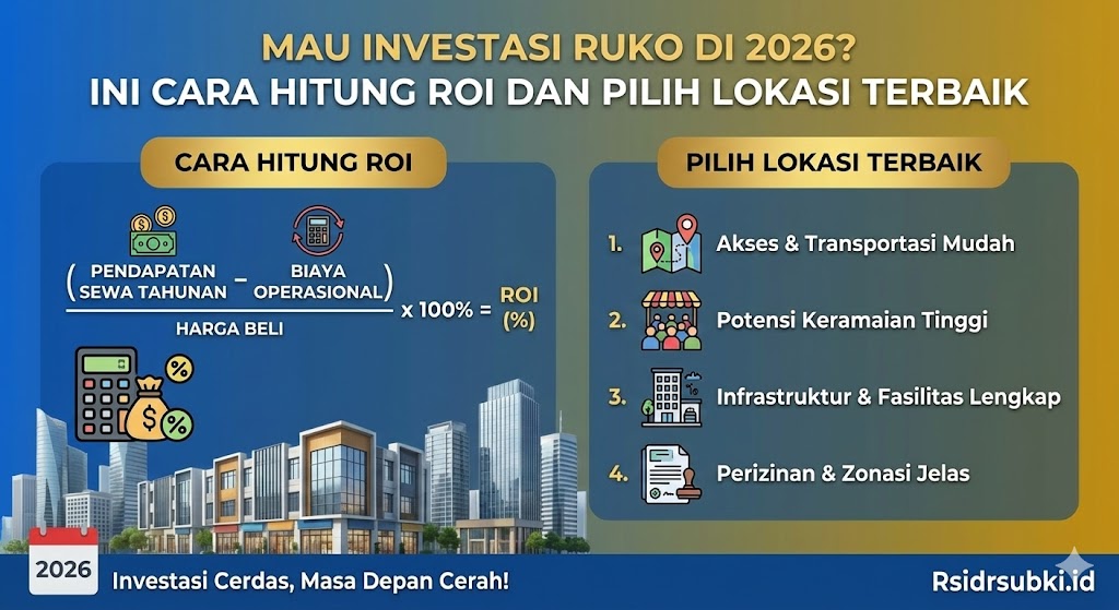 Mau Investasi Ruko di 2026? Ini Cara Hitung ROI dan Pilih Lokasi Terbaik