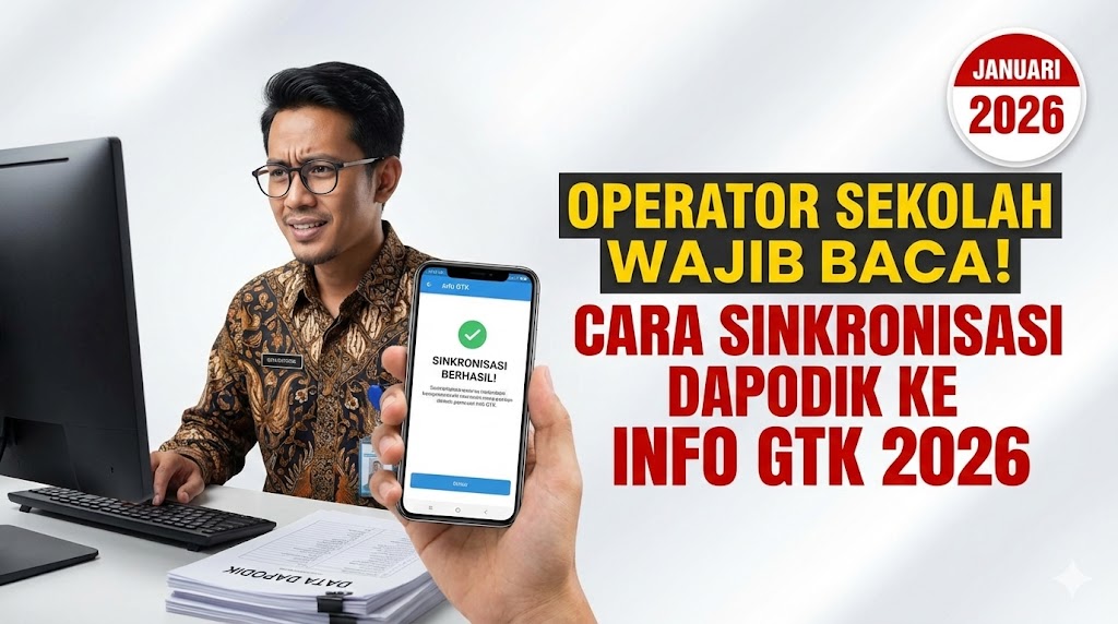 Operator Sekolah Wajib Baca! Cara Sinkronisasi Dapodik ke Info GTK 2026