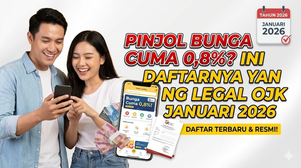 Pinjol Bunga Cuma 0,8%? Ini Daftarnya yang Legal OJK Januari 2026