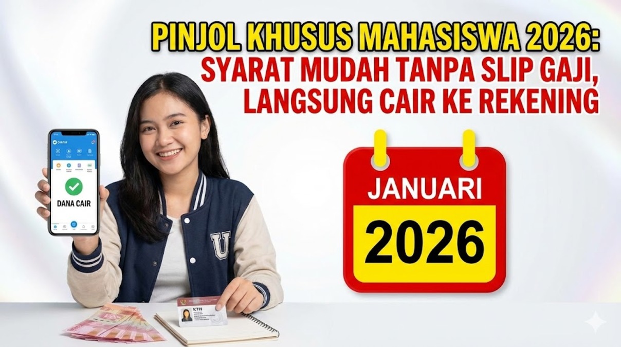 Pinjol Khusus Mahasiswa 2026: Syarat Mudah Tanpa Slip Gaji, Langsung Cair ke Rekening