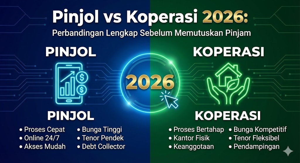 Pinjol vs Koperasi 2026: Perbandingan Lengkap Sebelum Memutuskan Pinjam