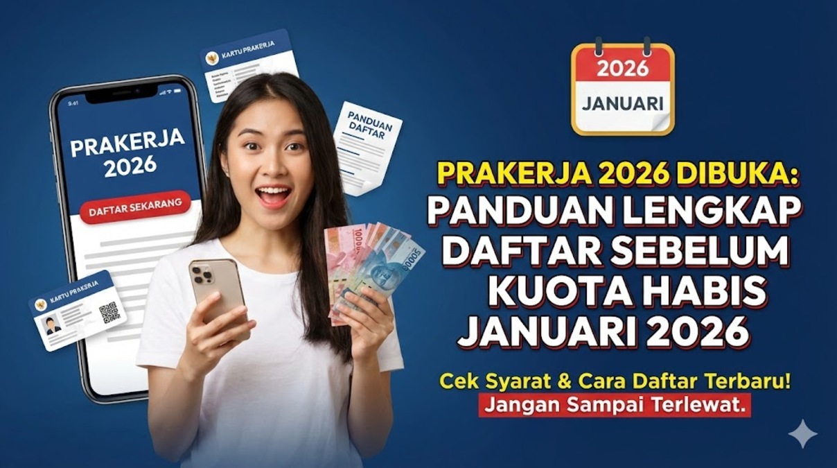Prakerja 2026 Dibuka: Panduan Lengkap Daftar Sebelum Kuota Habis Januari 2026