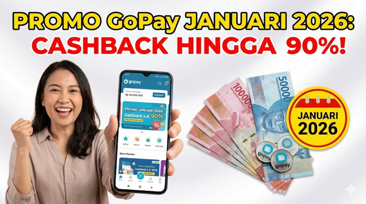Promo GoPay Januari 2026: Cashback Hingga 90% untuk Berbagai Transaksi!