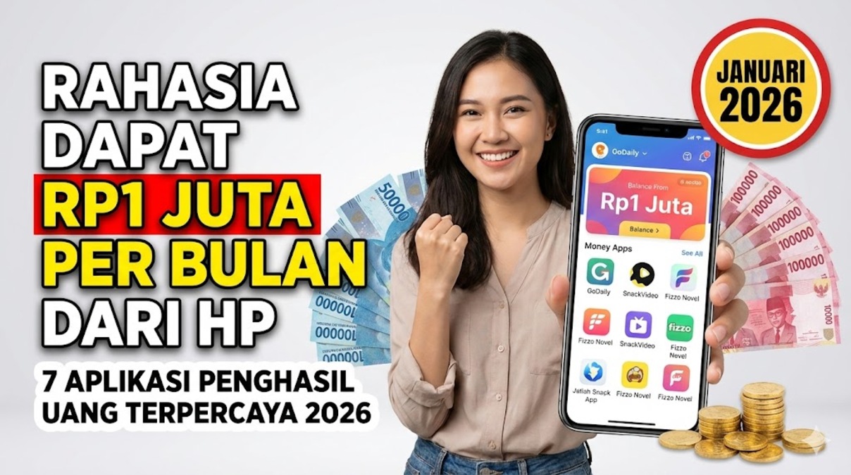Rahasia Dapat Rp1 Juta per Bulan dari HP: 7 Aplikasi Penghasil Uang Terpercaya 2026