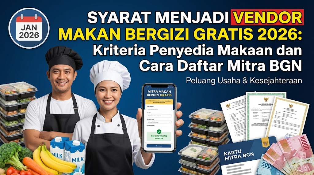 Syarat Menjadi Vendor Makan Bergizi Gratis 2026: Kriteria Penyedia Makanan dan Cara Daftar Mitra BGN