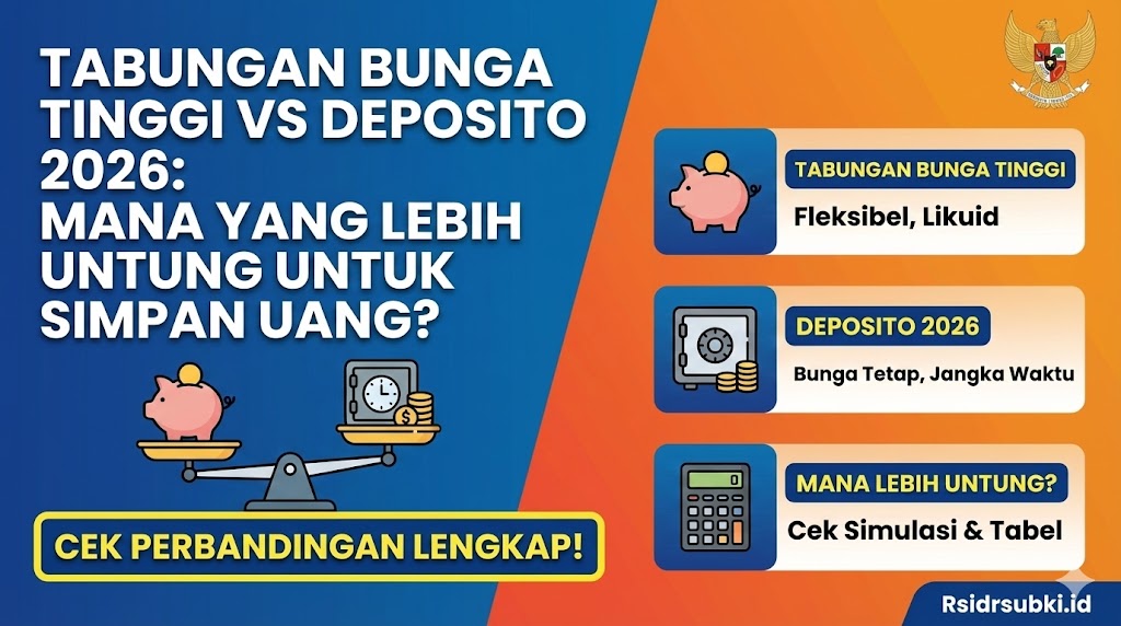 Tabungan Bunga Tinggi vs Deposito 2026: Mana yang Lebih Untung untuk Simpan Uang?